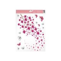 WINDOW FILM - GLITTERING FLOWERING BRANCHES, 30X42 CM