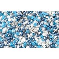 CUKROVÉ ZDOBENIE - MIX MODRO-BIELY 50 G