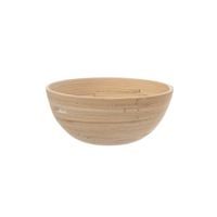 TURNED BAMBOO BOWL, 14 CM DIAMETER