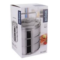 JÍDLONOSIČ NEREZOVÝ 3X1,3 L S VÍKOM