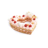 TORTAFORMA VIRÁGMINTÁS TORTÁKHOZ - SZÍV ÉS KOSZORÚ