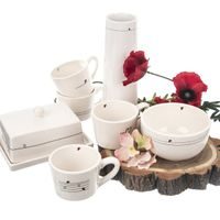 HEART DESIGN MUG SET 0.23 L - 2 PIECES
