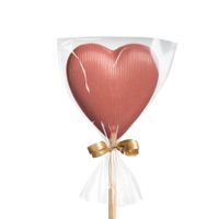 CHOCOLATE LOLLIPOP / TOPPER HEART PINK - RUBY CHOCOLATE