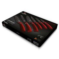 6-PIECE NON-STICK KNIFE SET BURGUNDY METALLIC LINE