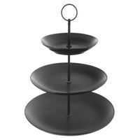 SERVÍROVACÍ STOJAN NA CUKROVÍ A DOBROTY - 3 PATRA - BLACK