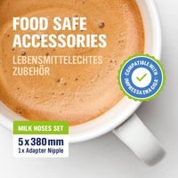 MILK HOSES 5 PCS WITH END CAP - COMPATIBLE WITH JURA IMPRESSA, ENA, GIGA