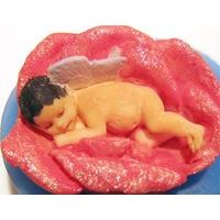 SILICONE MOULD - FAIRY BABY IN ROSE