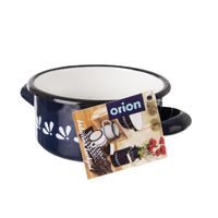 ENAMEL POT MODROTISK 0.6 L TM1