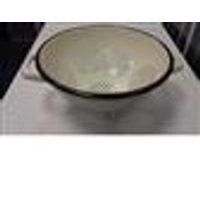 ENAMELED COLANDER 22 CM BROWN