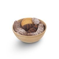 TURNED BAMBOO BOWL, 14 CM DIAMETER