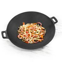 CAST IRON WOK PAN 30 CM