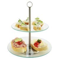 DESSZERT ÁLLVÁNY MUFFIN ROZSDAMENTES / ÜVEG 2 EMELETEN