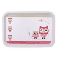 PLASTIC SERVING TRAY 30.5X21 CM WITH OWL DESIGN