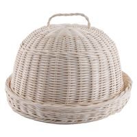 KENYÉRTARTÓ  RATTAN KÖR + RONGYAL