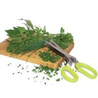 HERB SCISSORS WITH 5 BLADES + CLEANING TOOL