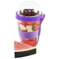 MŰANYAG JOGHURT POHÁR FEDÉLLEL ÁTMÉRŐJE 8,5 CM