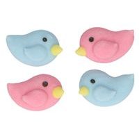 CUKROVÁ DEKORACE ZAMILOVANÍ PTÁČCI 16 KS