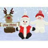 PATCHWORK KISZÚRÓ KARÁCSONYI KÉSZLET - 3 FIGURA