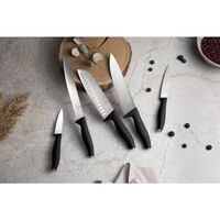 SADA NOŽŮ S MAGNETICKÝM DRŽÁKEM Z AKÁTOVÉHO DŘEVA 6 KS MATT BLACK COLLECTION