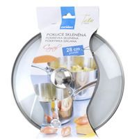 GLASS LID 28 CM WITH STAINLESS STEEL HANDLE