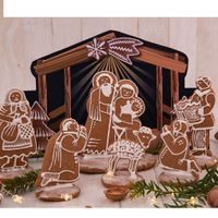 NEREZOVÁ REZAČKA BETLÉM SADA 7 KS + PAPIEROVÁ POSTIEĽKA