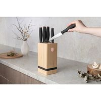 6-PIECE KNIFE SET WITH BAMBOO STAND - BLACK ROSE COLLECTION