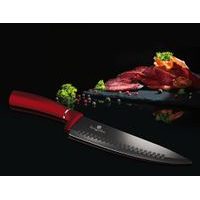 6-PIECE NON-STICK KNIFE SET BURGUNDY METALLIC LINE