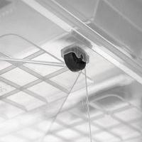 LOW RECTANGULAR PLASTIC STORAGE BOX WITH WHEELS 55 L