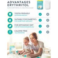 ERYTHRITOL - SUGAR SUBSTITUTE WITHOUT CALORIES - 1 KG