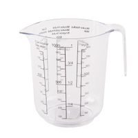 PLASTIC MEASURING CUP WITH PRINTED MEASUREMENTS - 1 L