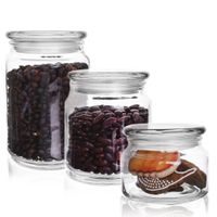 ROUND GLASS JAR WITH LID 0.75 L