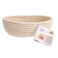 OVAL RATTAN BREAD BASKET FOR HOMEMADE BREAD 28X22X9 CM