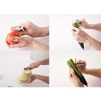 DOUBLE WAVY STAINLESS STEEL KITCHEN PEELER