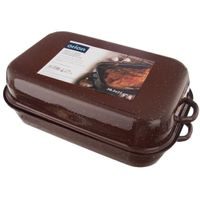 BROWN ROASTING PAN WITH LID (38.5X25 CM)