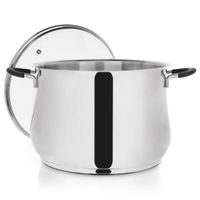 STAINLESS STEEL POT DALIE 10.6 L WITH GLASS LID