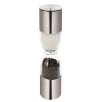 DUO STAINLESS STEEL/PLASTIC SALT AND PEPPER GRINDER