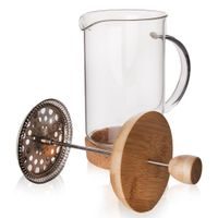 GLASS/STAINLESS STEEL/BAMBOO COFFEE POT CORK 1 L