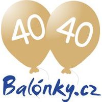 BALÓNEK 40. NAROZENINY ZLATÝ METALICKÝ