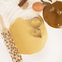 WOODEN ROLLING PIN WITH A 16 CM PATTERN