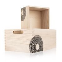 MANDALA WOODEN BOX 26X16X11 CM