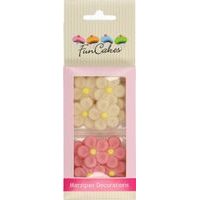 MARCIPÁNOVÉ KVETY - BIELE A RUŽOVÉ - 12 KS