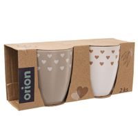 CERAMIC MUG SET LOVE ME 0.14 L (2 PCS)