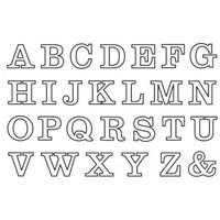 PATCHWORK VYTLAČOVAČ VELKÁ PÍSMENA ABECEDA - ALPHABET CAPITALS
