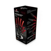 8-PIECE KNIFE SET WITH NON-STICK COATING IN BURGUNDY METALLIC LINE