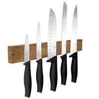 6-PIECE KNIFE SET WITH MAGNETIC HOLDER - BLACK ROSE COLLECTION