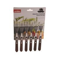 STAINLESS STEEL/WOOD STEAK FORK - SET OF 6