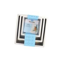 MÉLY, NÉGYZET ALAKÚ TORTAFORMÁK - 3 DB