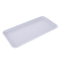 ORION RECTANGULAR PLASTIC TRAY 29.5X15 CM WHITE