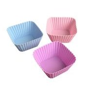 SILICONE SQUARE CUPCAKE LINERS - SET OF 6