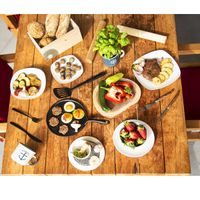 SHALLOW SQUARE PLATE, WHITE 24 CM - MONA COLLECTION